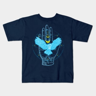 Owl Palm Flight Kids T-Shirt